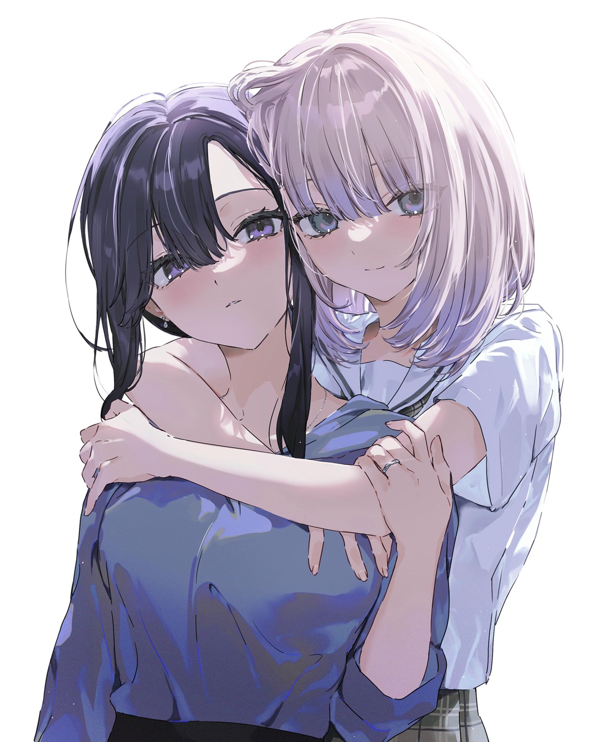 nekoyashiki_pushio, seifuku, yuri