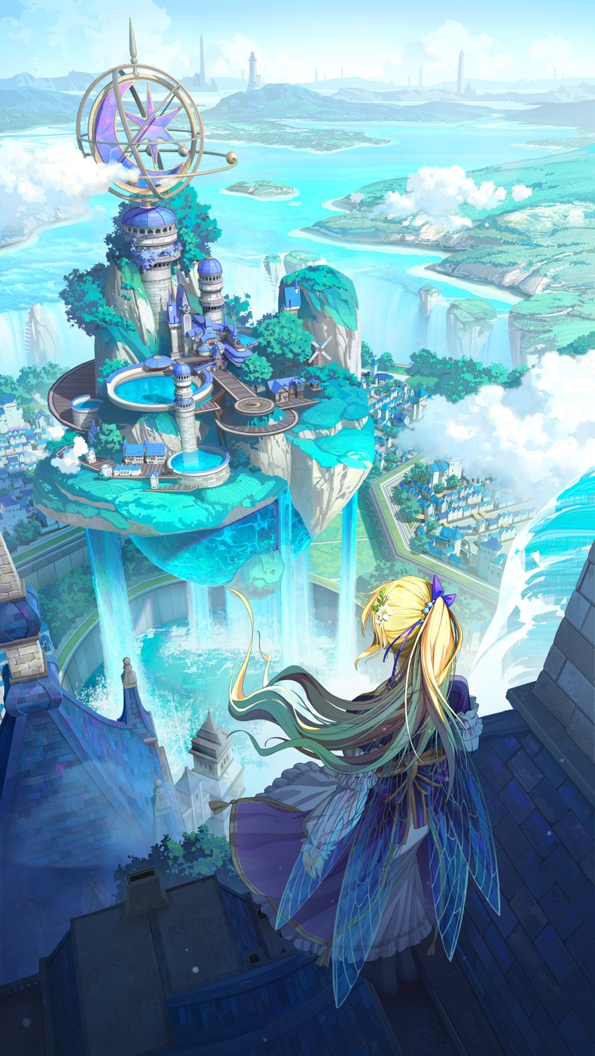 kuroha_(pixiv91542816), landscape, wings