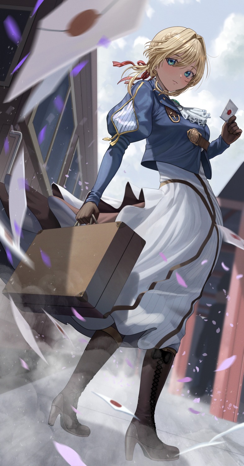 dress, heels, silvertsuki1, violet_evergarden, violet_evergarden_(character)