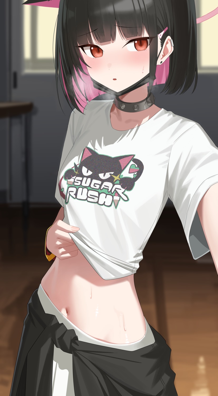 animal_ears, blue_archive, halo, kyouyama_kazusa, nekomimi, re-leaf, seifuku, selfie