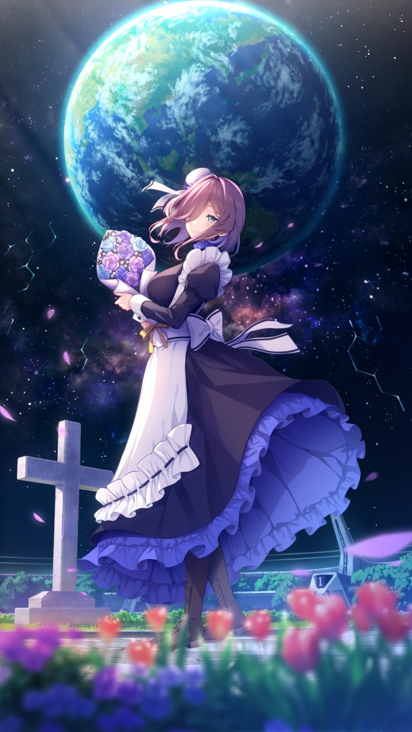 maid, moon_ghost, purple_software, skirt_lift, sukoyaka93