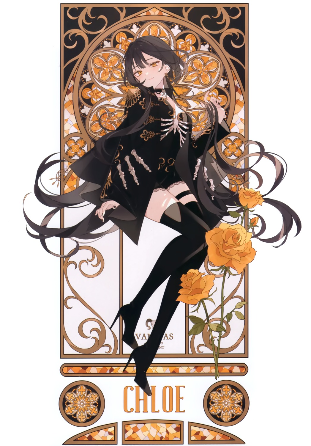 crescent_(satsuki), garter, heels, satsuki_(miicat), thighhighs