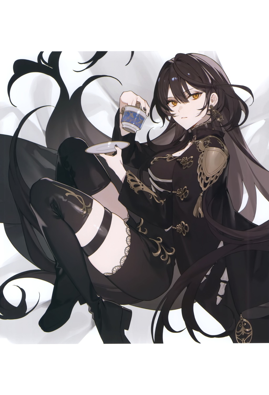 crescent_(satsuki), garter, heels, thighhighs, tonoshi