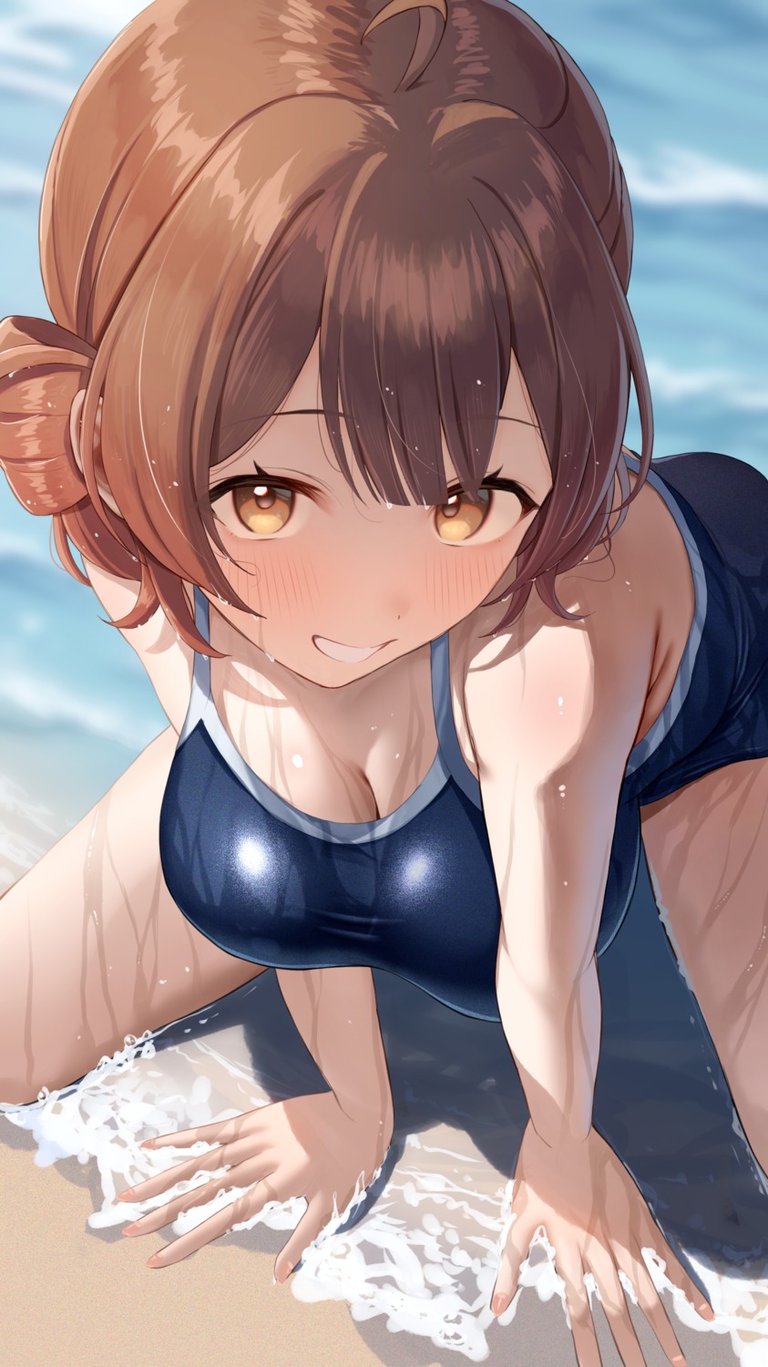 gakuen_idolm@ster, hanami_ume, ray_mil68, school_swimsuit, swimsuits, the_idolm@ster, wet