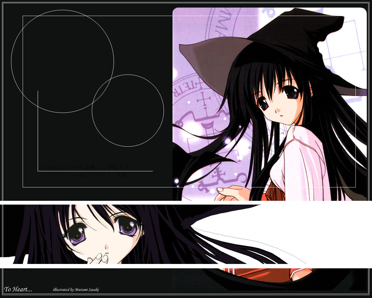 kurusugawa_serika, sasaki_mutsumi, to_heart, to_heart_(series), wallpaper