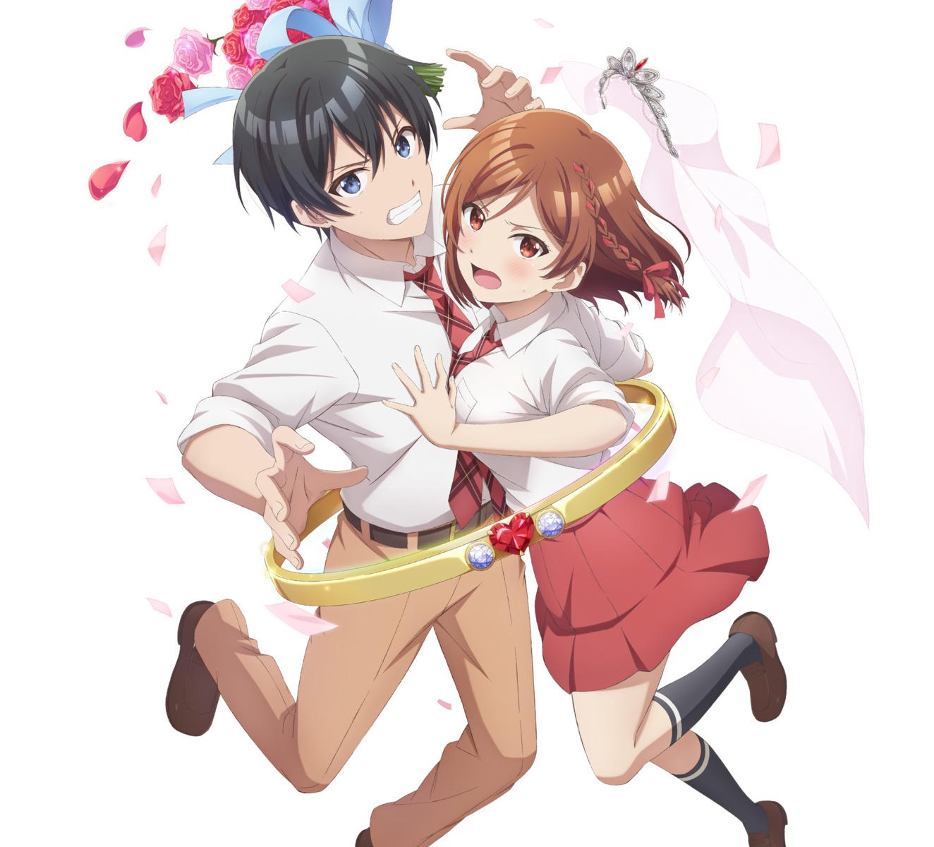 class_no_daikirai_na_joshi_to_kekkon_suru_koto_ni_natta., houjou_saito, sakuramori_akane, seifuku, skirt_lift, tagme