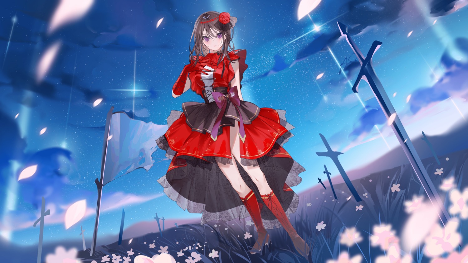 miwano_rag, sakuragi_maika, see_through, sword, uniform, utahime_dream