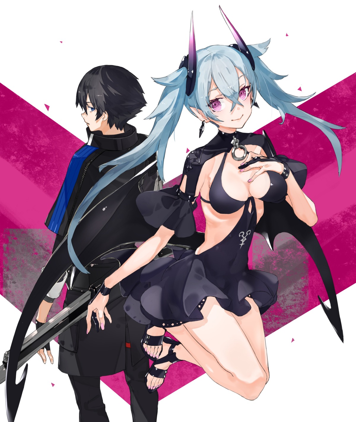 bikini_top, hinemarill, horns, kai_sakura_vento, naze_boku_no_sekai_wo_daremo_oboeteinai_no_ka?, neco, pointy_ears, swimsuits