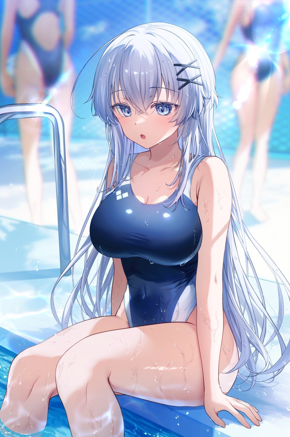 gyozanuko, swimsuits, wet