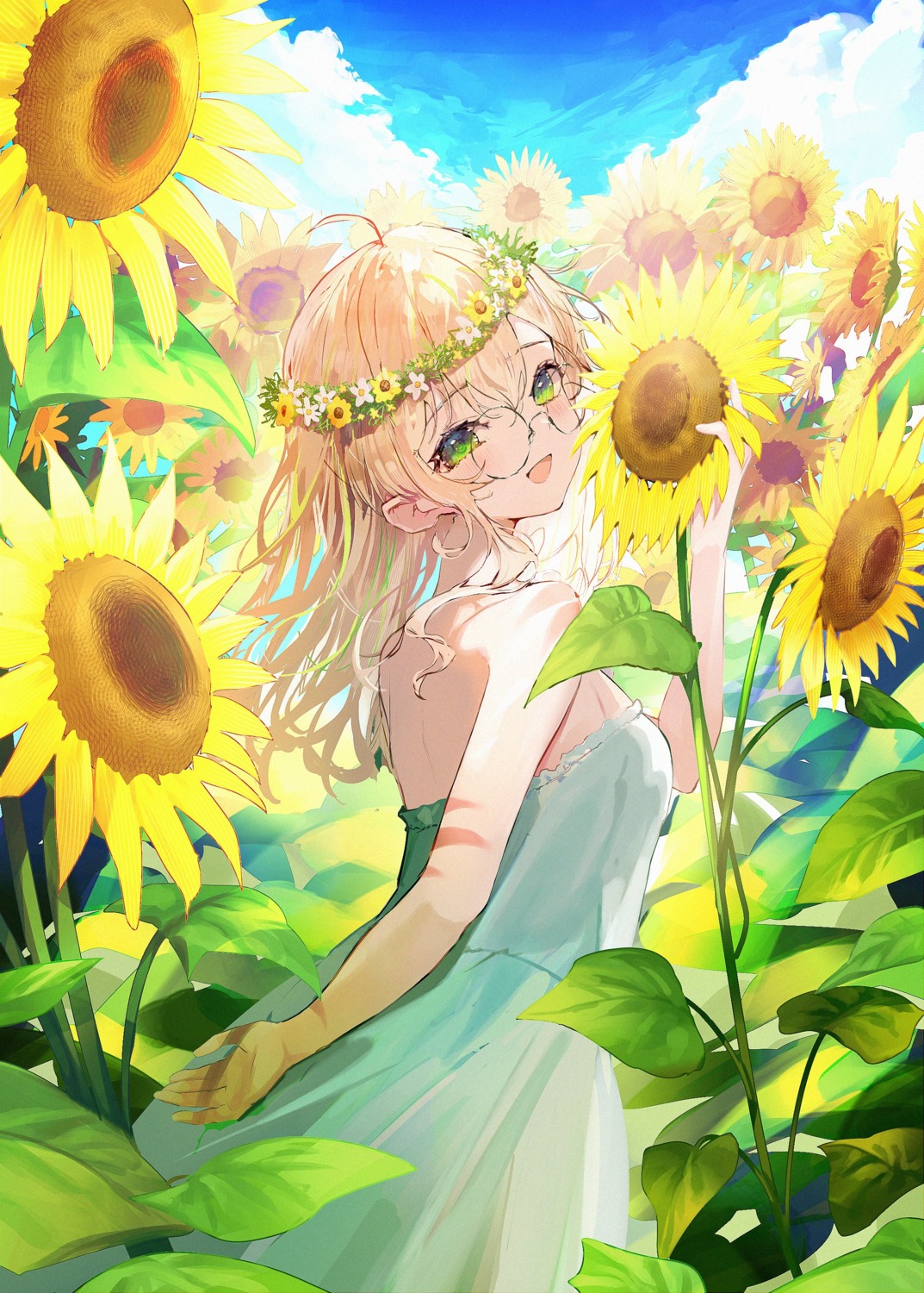 dress, megane, negimapurinn, no_bra, summer_dress