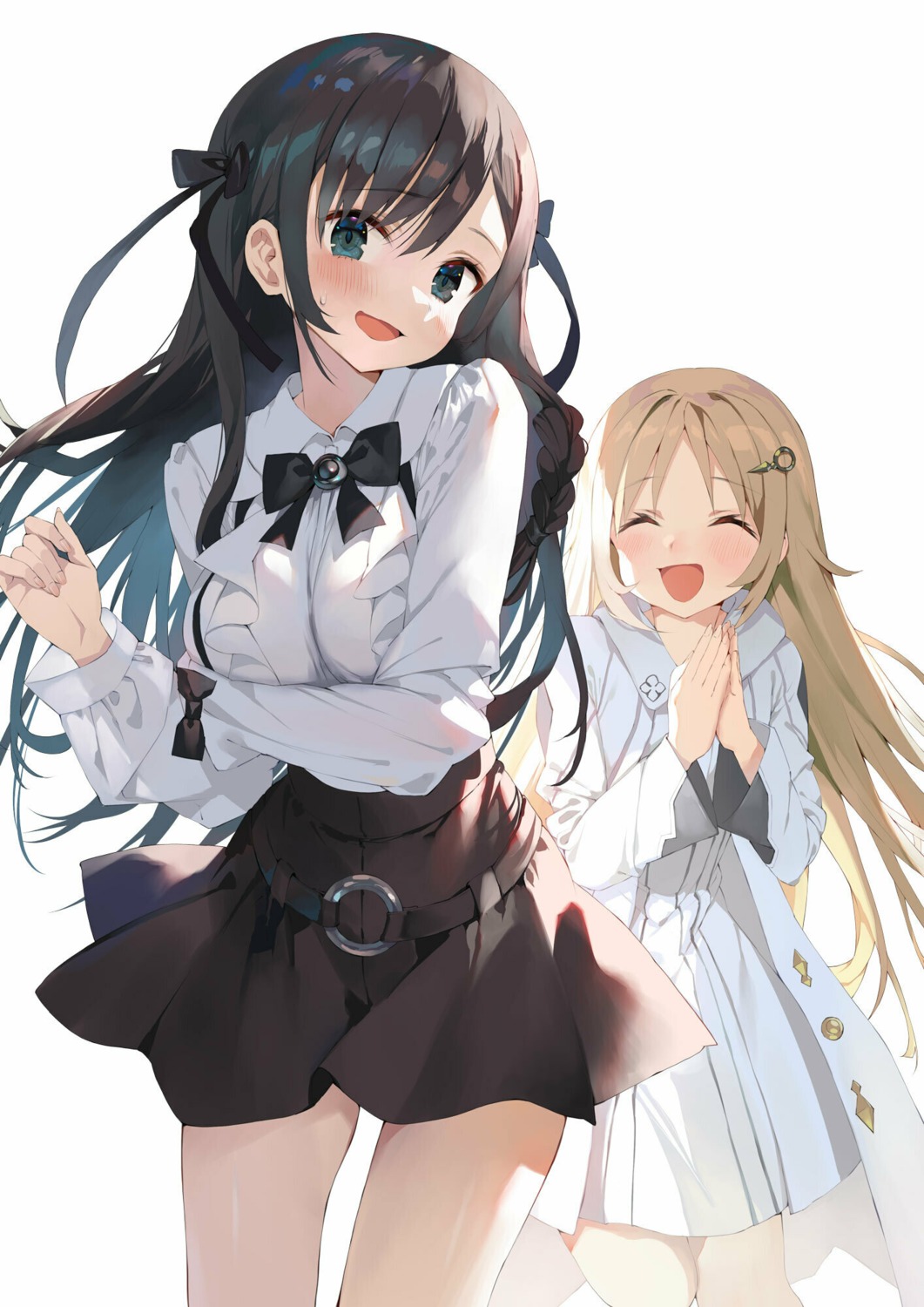 alina_clover, dress, gaou, guild_no_uketsukejou_desuga_zangyou_wa_iya_nanode_boss_wo_solo_toubatsu_shiyouto_omoimasu, skirt_lift, uniform