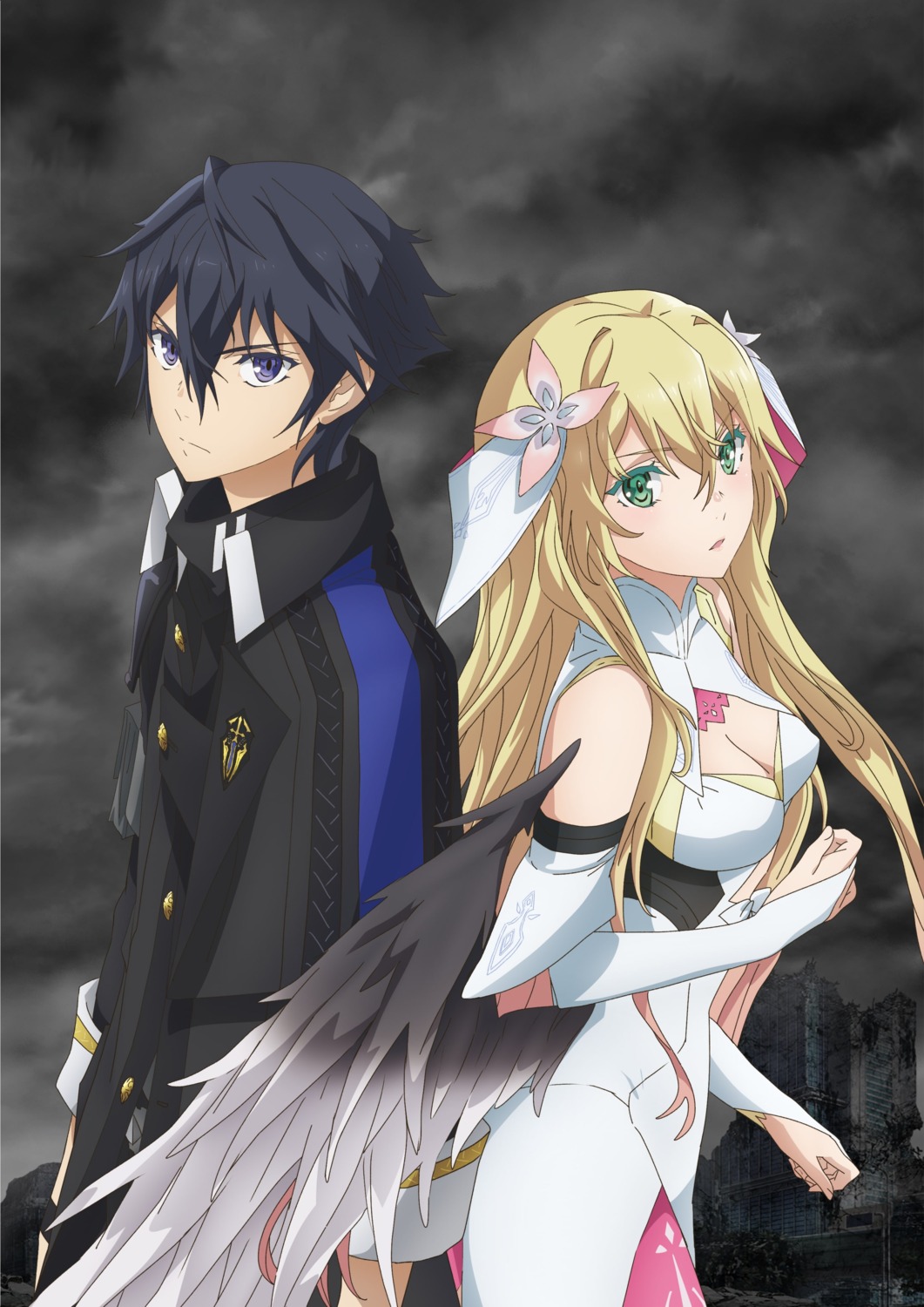 cleavage, dress, kai_sakura_vento, naze_boku_no_sekai_wo_daremo_oboeteinai_no_ka?, rinne_(nazeboku), tagme, wings