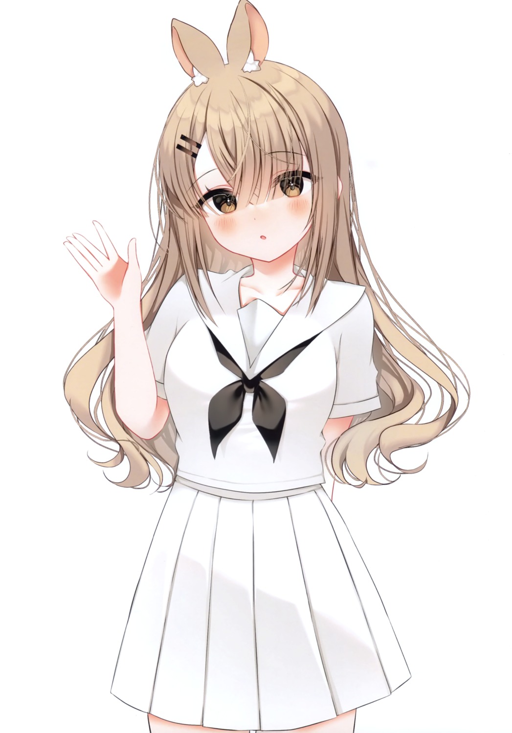 animal_ears, bono_(bonobono), bonobono, bunny_ears, seifuku