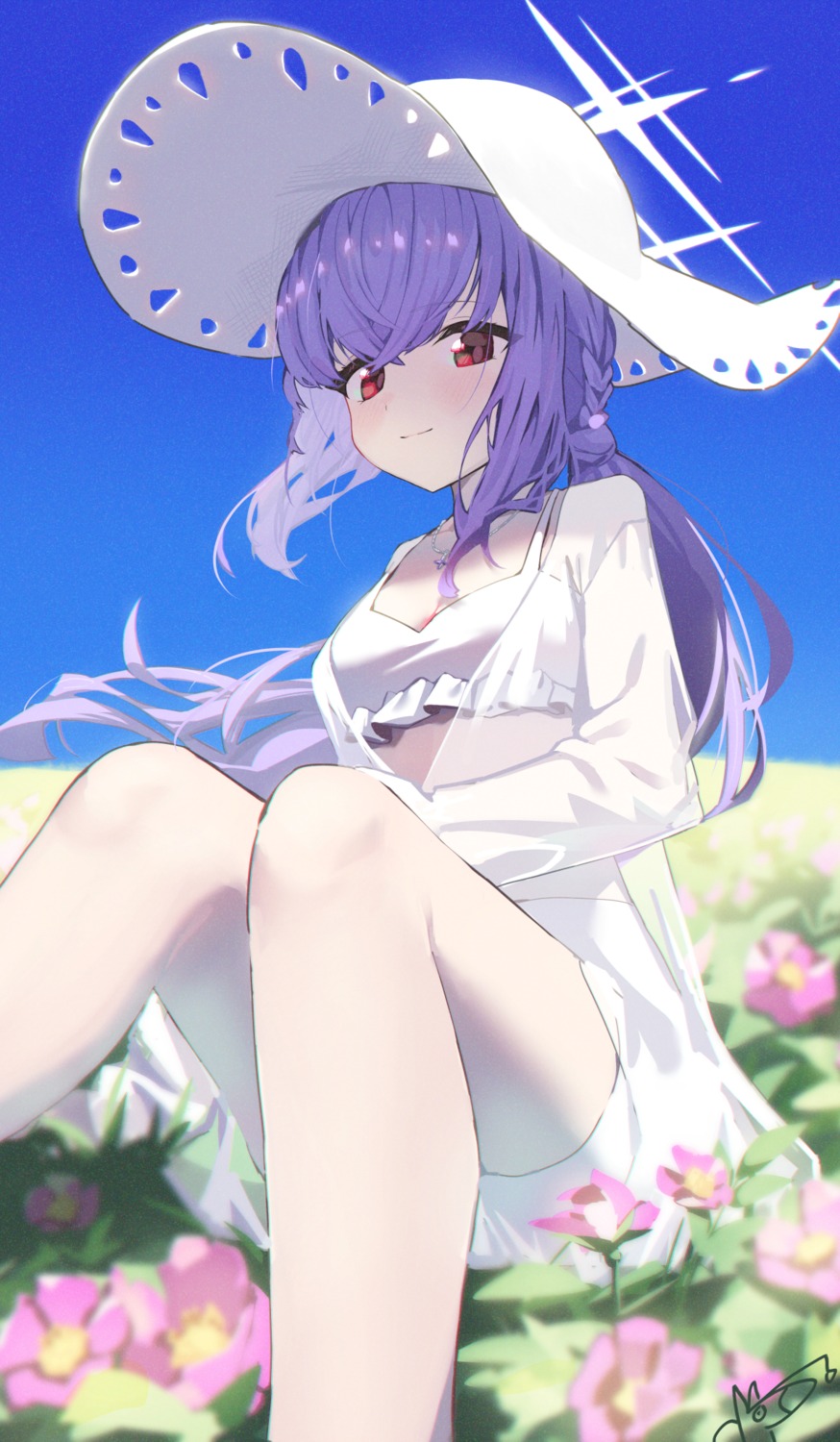 bikini, blue_archive, dan_nako, hakari_atsuko, halo, open_shirt, see_through, swimsuits