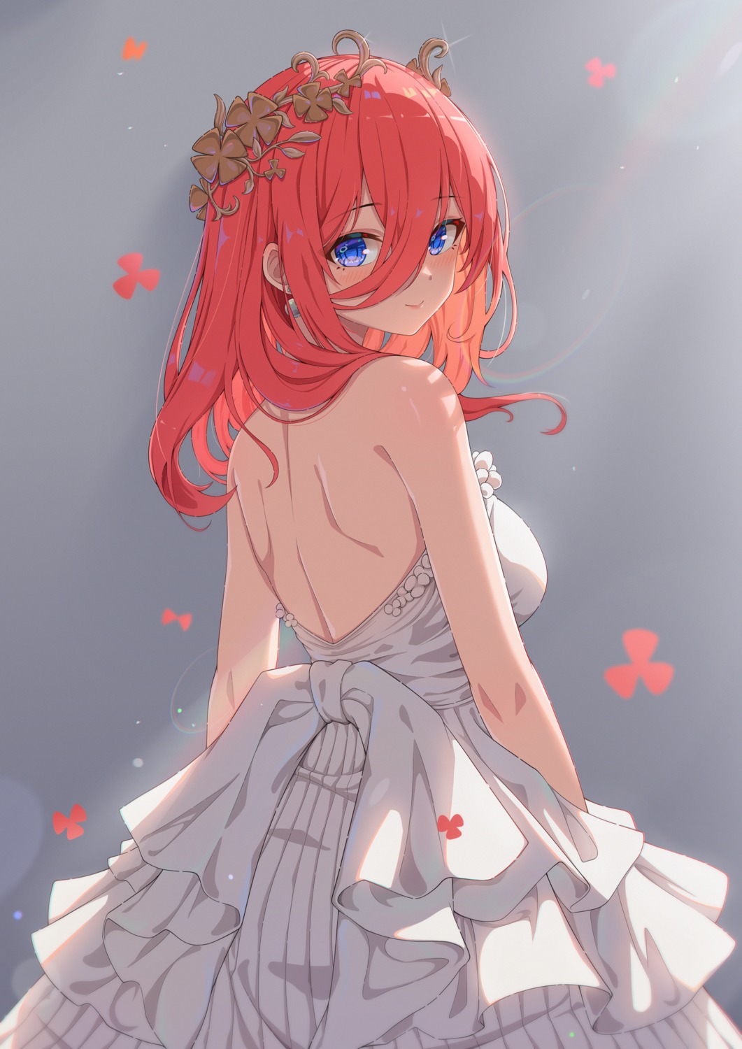 5-toubun_no_hanayome, dress, nakano_miku, no_bra, wedding_dress, xiayou_sieg
