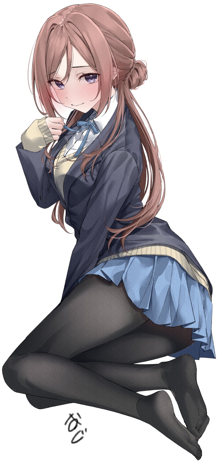 ass, feet, gakuen_idolm@ster, himesaki_rinami, kawai_ritsu_(rits_meg), pantyhose, seifuku, sweater