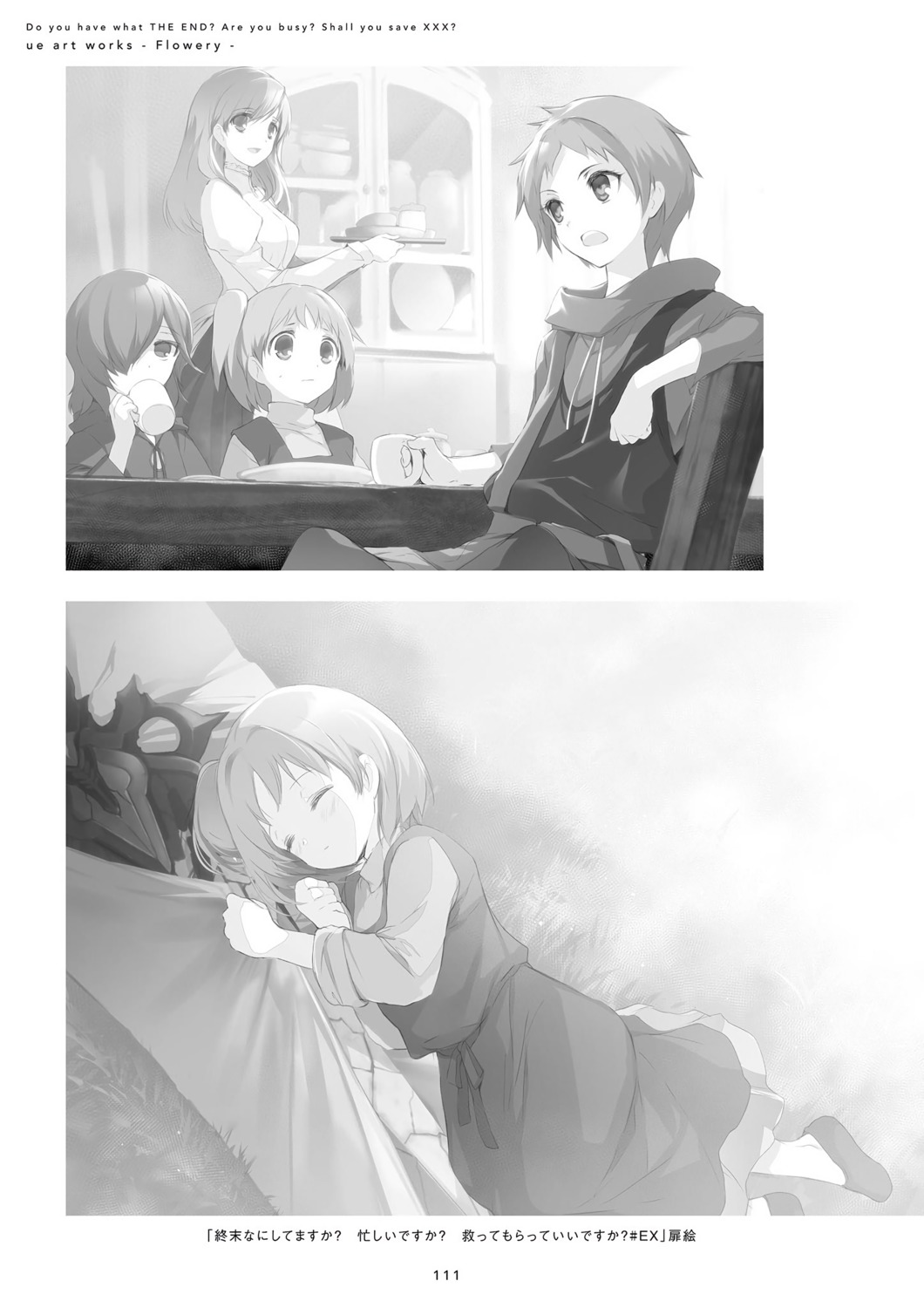dress, lakhesh_nyx_seniorious, monochrome, nopht_keh_desperatio, nygglatho_astartus, pannibal_nox_katena, shuumatsu_nani_shitemasu_ka?, shuumatsu_nani_shitemasu_ka?_isogashii_desu_ka?_sukutte_moratte_ii_desu_ka?