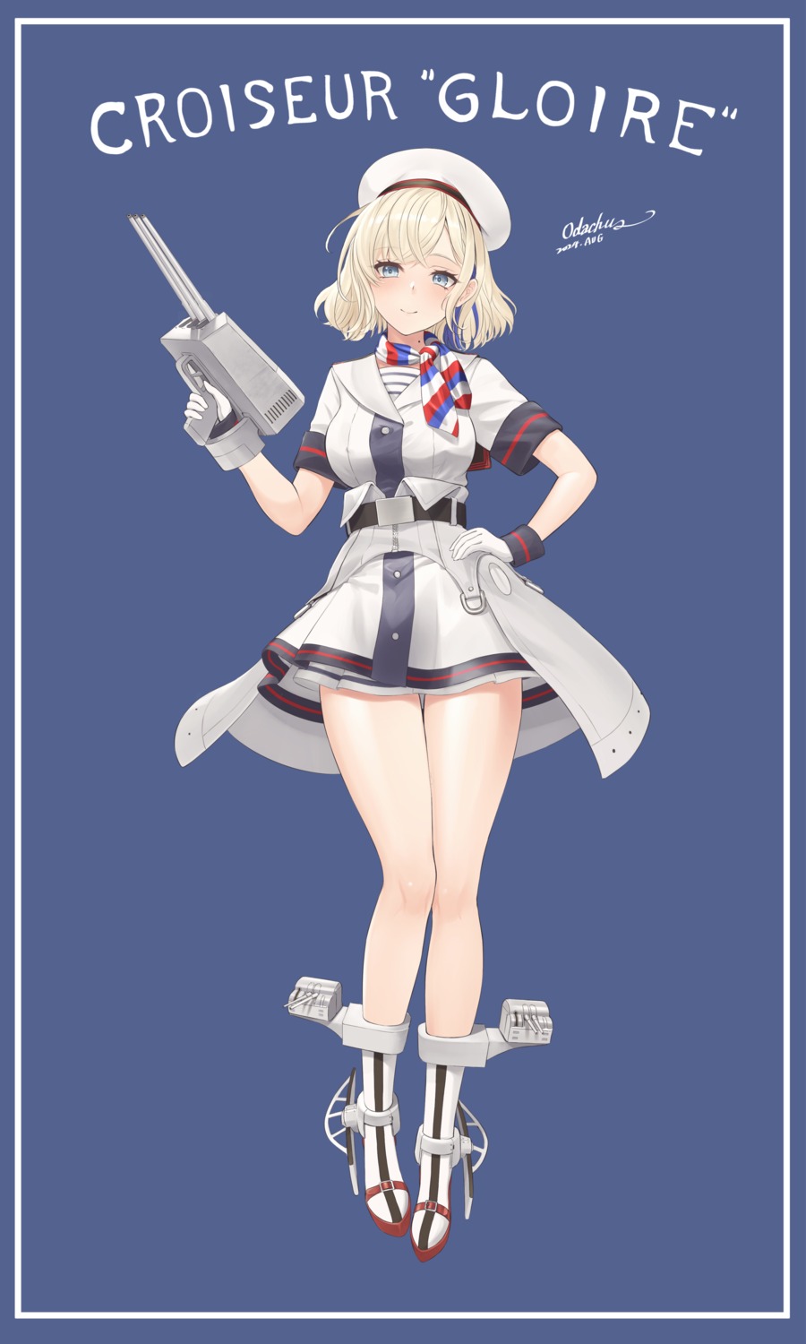 gloire_(kancolle), kantai_collection, odachu, uniform, weapon