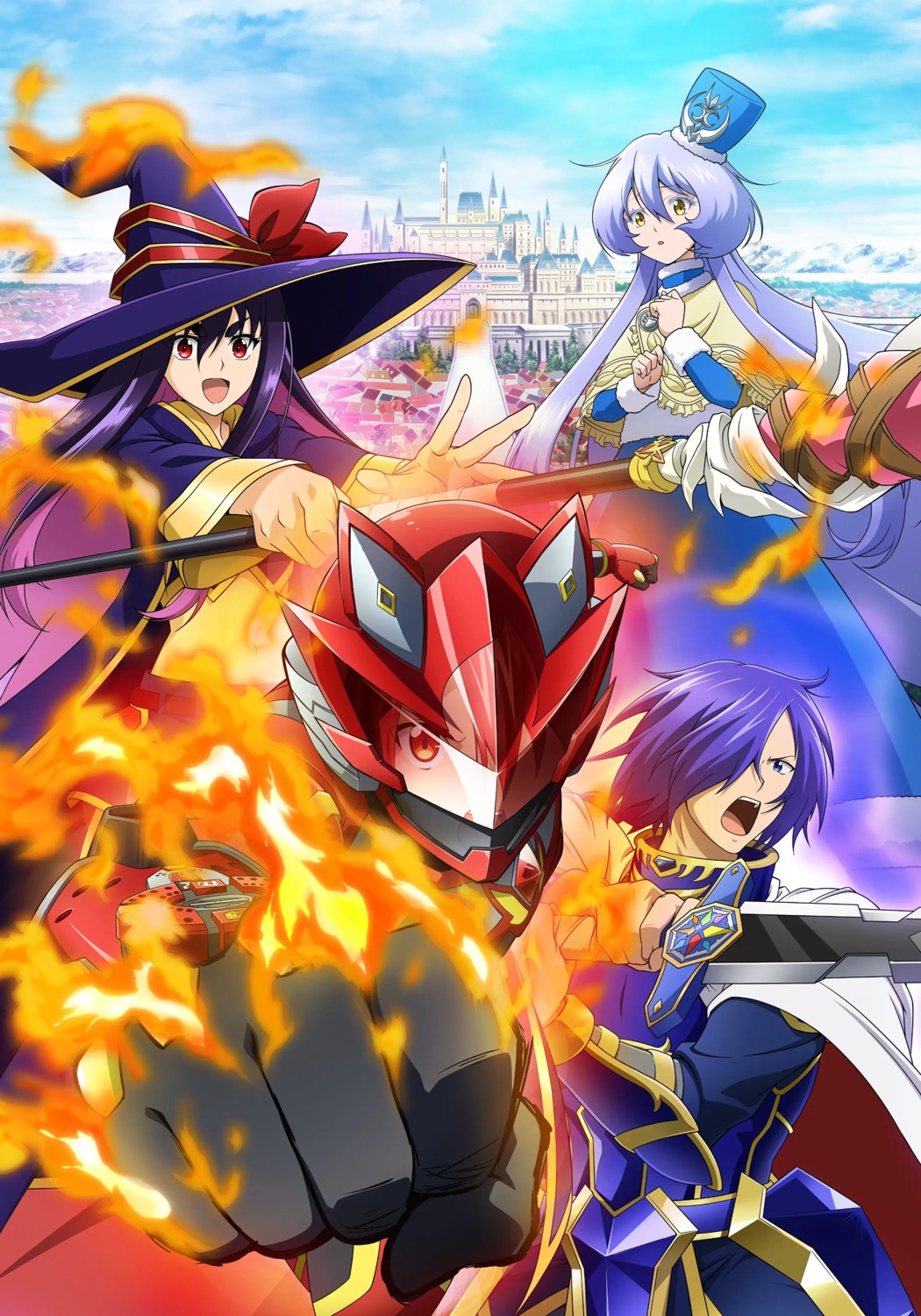 armor, asagaki_tougo, bodysuit, dress, lowji_mist, sentai_red_isekai_de_boukensha_ni_naru, sword, tagme, teltina_liz_wargray_avalrost, weapon, witch, yihdra_arvoln