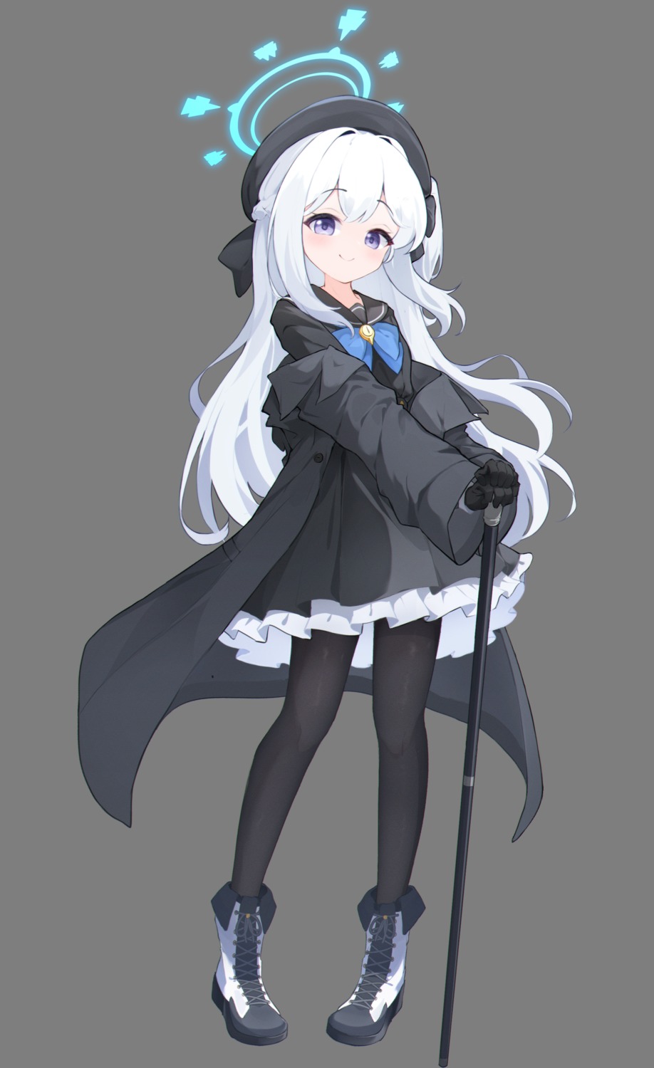 blue_archive, cosplay, halo, meliach, pantyhose, professor_niyaniya, seifuku, transparent_png, tsukiyuki_miyako