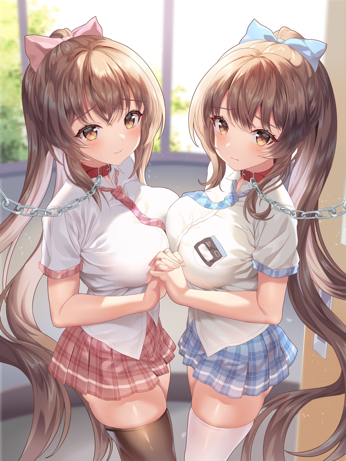 lulu_001m, seifuku, symmetrical_docking, thighhighs