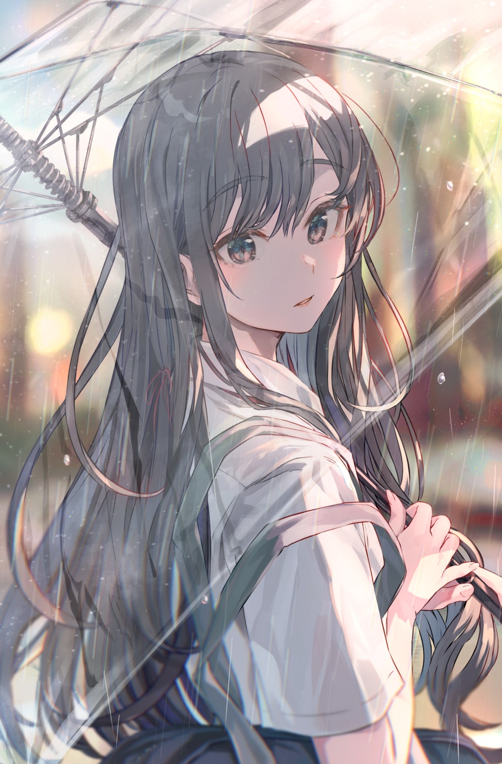 ponkan_8, seifuku, umbrella, yahari_ore_no_seishun_lovecome_wa_machigatteiru., yukinoshita_yukino