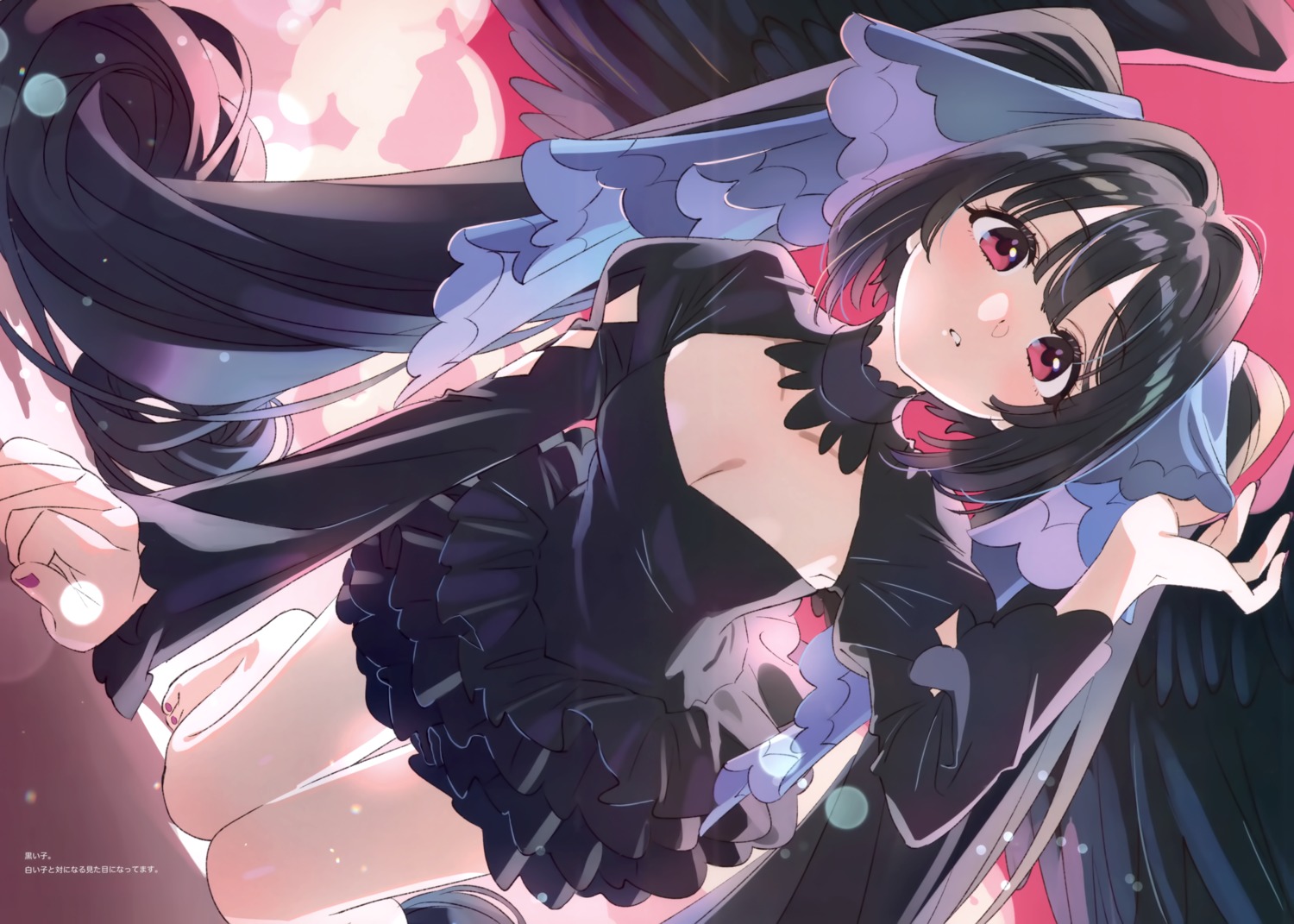 dress, no_bra, wings, yamamochi, yamamoto_yumiko