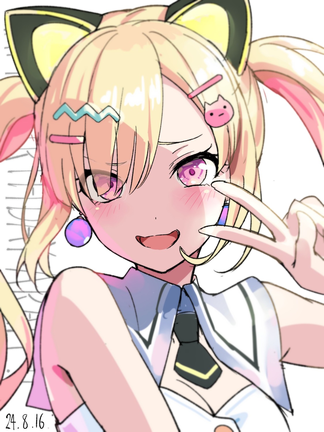 animal_ears, bang_dream!, bang_dream!_mugendai_mewtype, nakamachi_arale, nekomimi, nobusawa_osamu, sketch, uniform