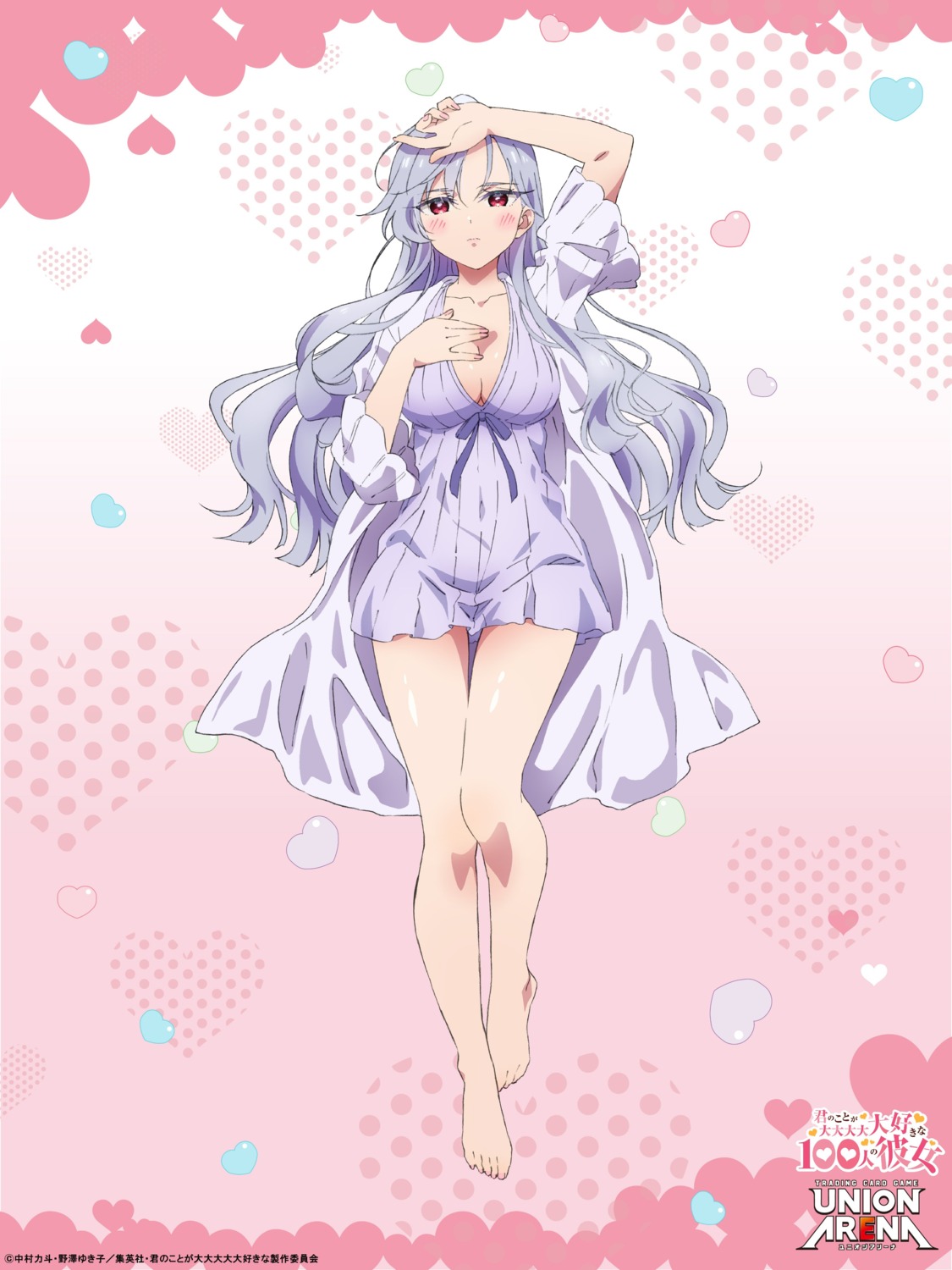 breast_hold, cleavage, eiai_nano, kimi_no_koto_ga_dai_dai_dai_dai_daisuki_na_100-nin_no_kanojo, pajama, tagme