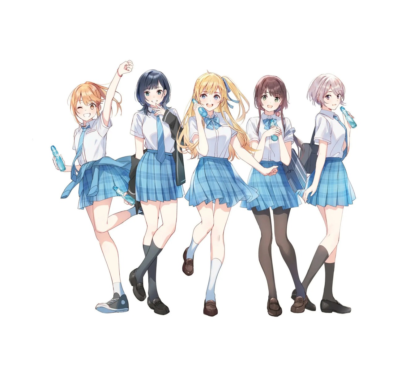 aomi_haru, chitose-kun_wa_ramune_bin_no_naka, hiiragi_yuuko, nanase_yuzuki, nishino_asuka, pantyhose, raemz, seifuku