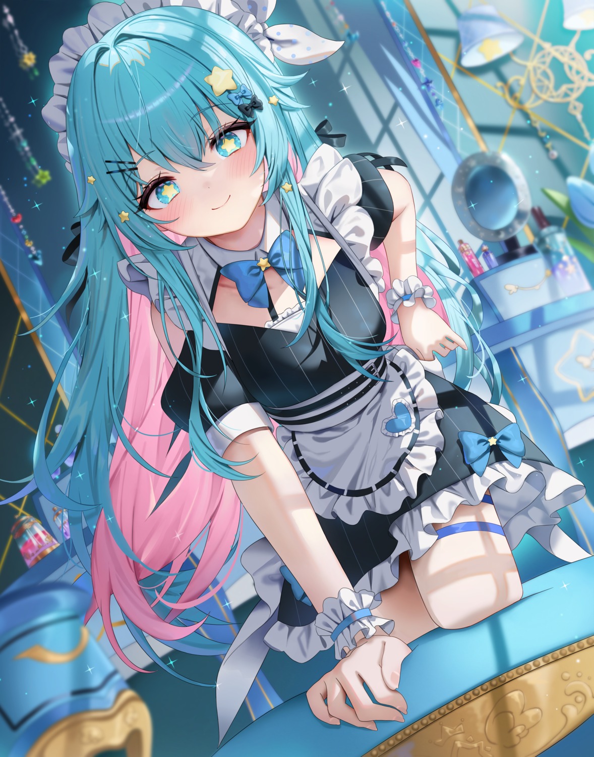 arme_(cgsy7484), erica_(soccer_spirits), garter, maid, soccer_spirits