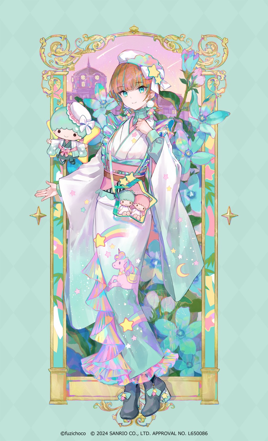 crossover, fuzichoko, heels, japanese_clothes, little_twin_stars, sample, sanrio