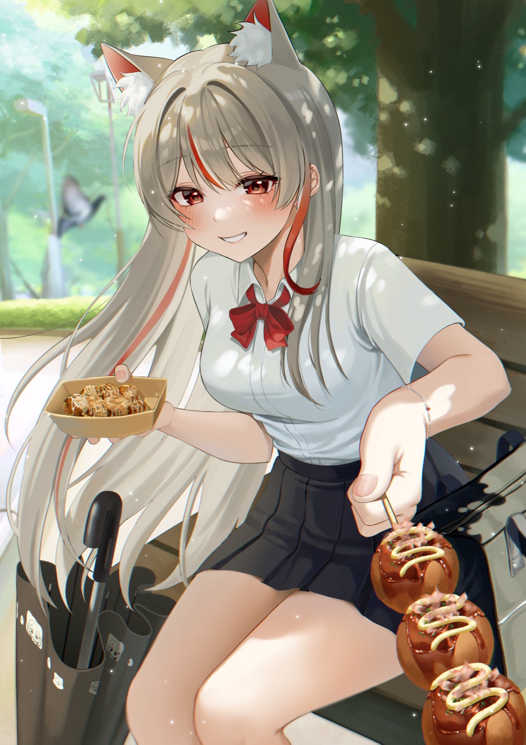animal_ears, neneko_mashiro, seifuku, shant_07, stellive, umbrella