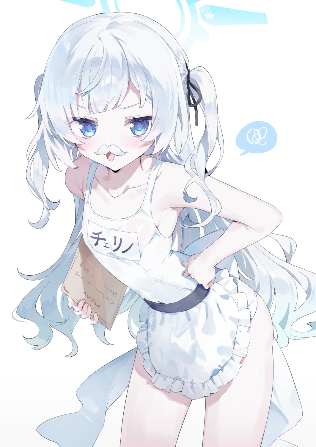 blue_archive, halo, meunhongcha, renkawa_cherino, school_swimsuit, swimsuits