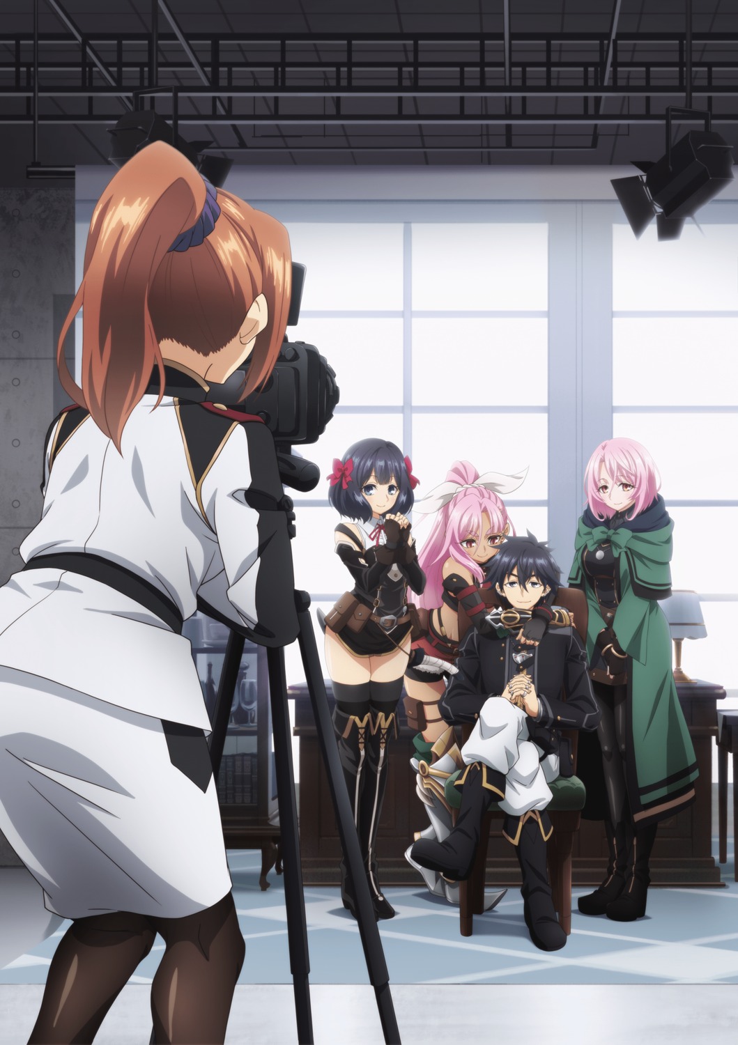 armor, eva_renfied, garter, krai_andrey, liz_smart, nageki_no_bourei_wa_intai_shitai, sitri_smart, sword, tagme, thighhighs, tino_shade, uniform