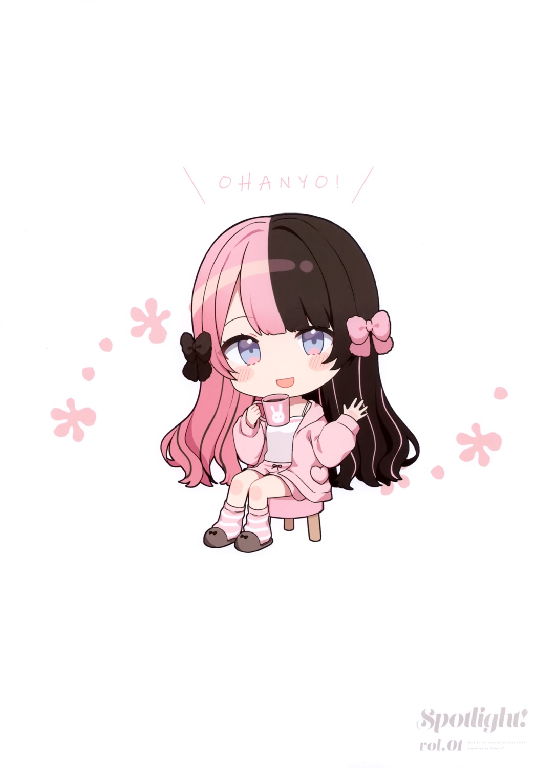 chibi, gelatin*, iris_black_games, pajama, shiino_sera, tachibana_hinano, vspo!