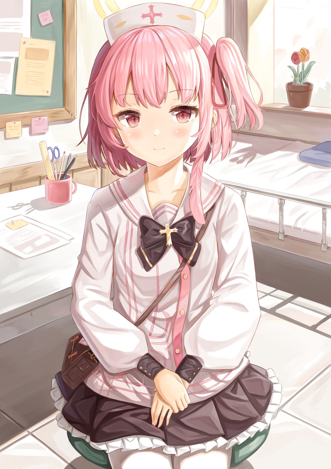 blue_archive, halo, pantyhose, seifuku, sumi_serina, tagme