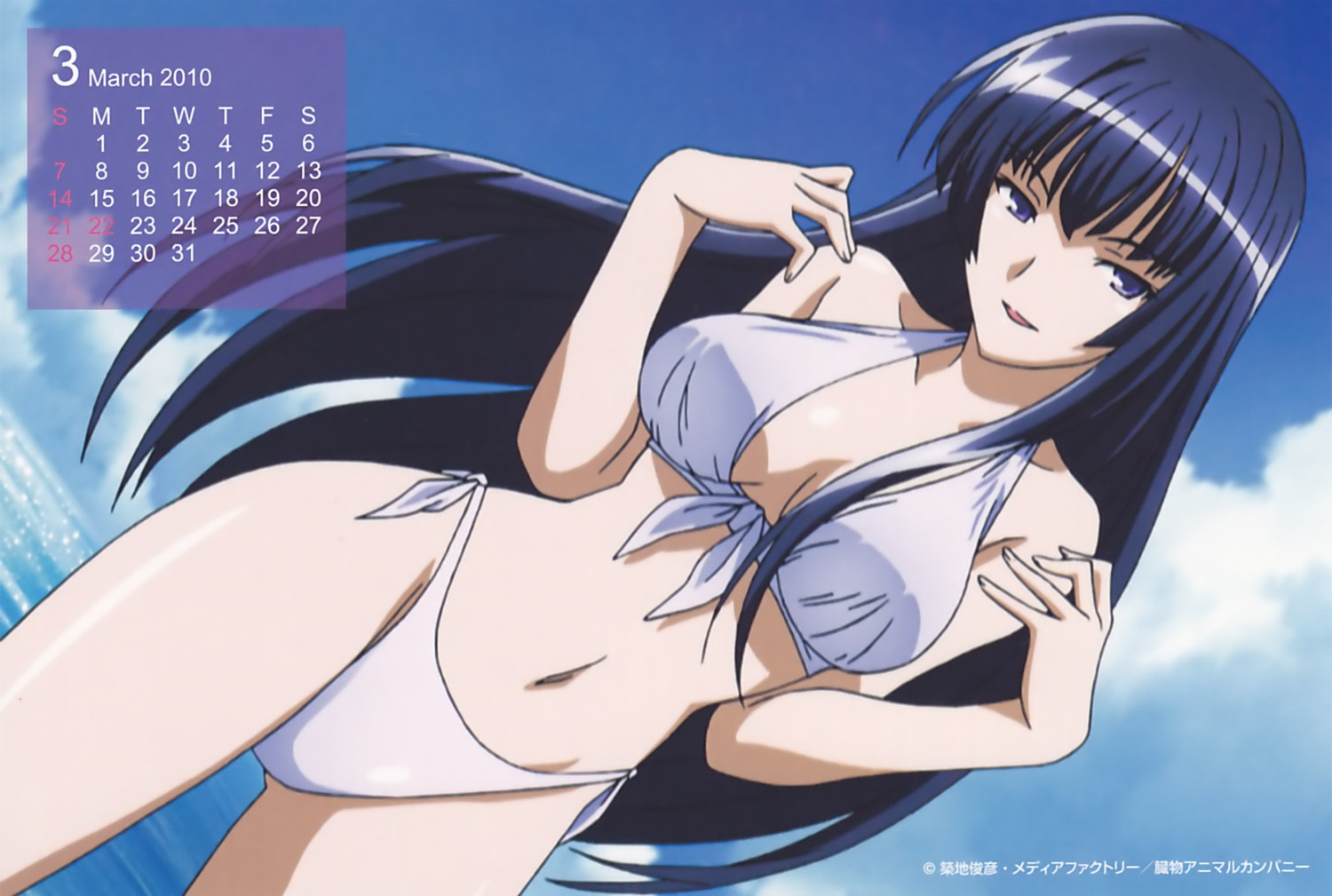 bikini, calendar, jpeg_artifacts, kämpfer, sangou_shizuku, swimsuits
