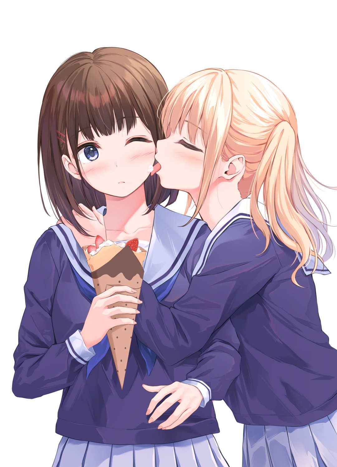 cream, pasdar, seifuku, yuri