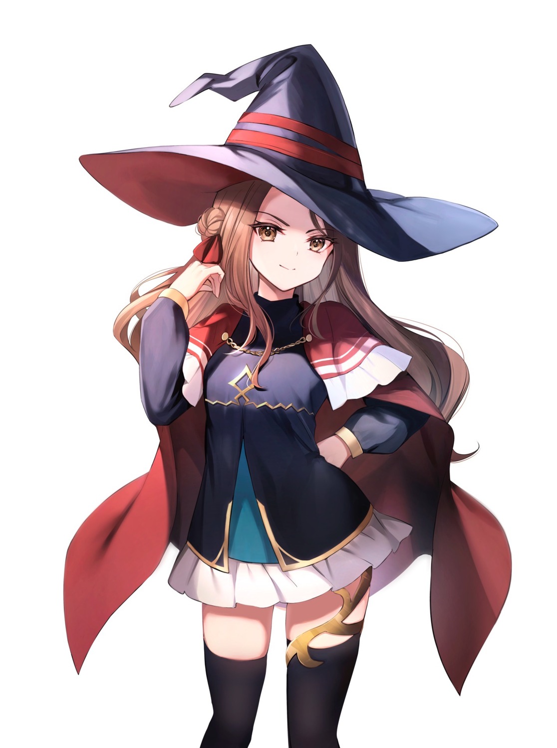 aneri_wiles, dress, garter, thighhighs, witch, yonezou, yuusha_party_wo_oidasareta_kiyou_bimbou