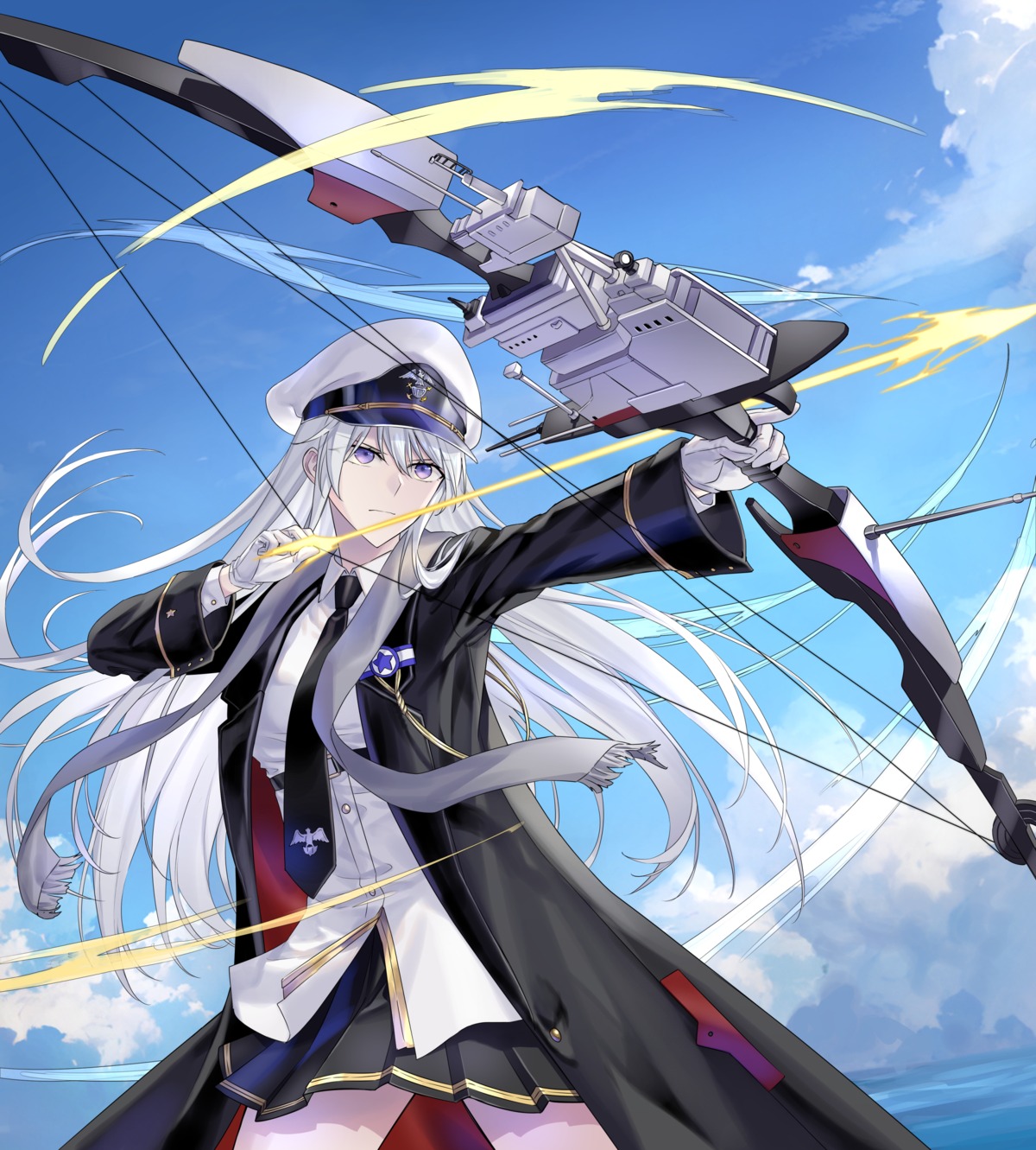 azur_lane, enterprise_(azur_lane), suprii, uniform, weapon