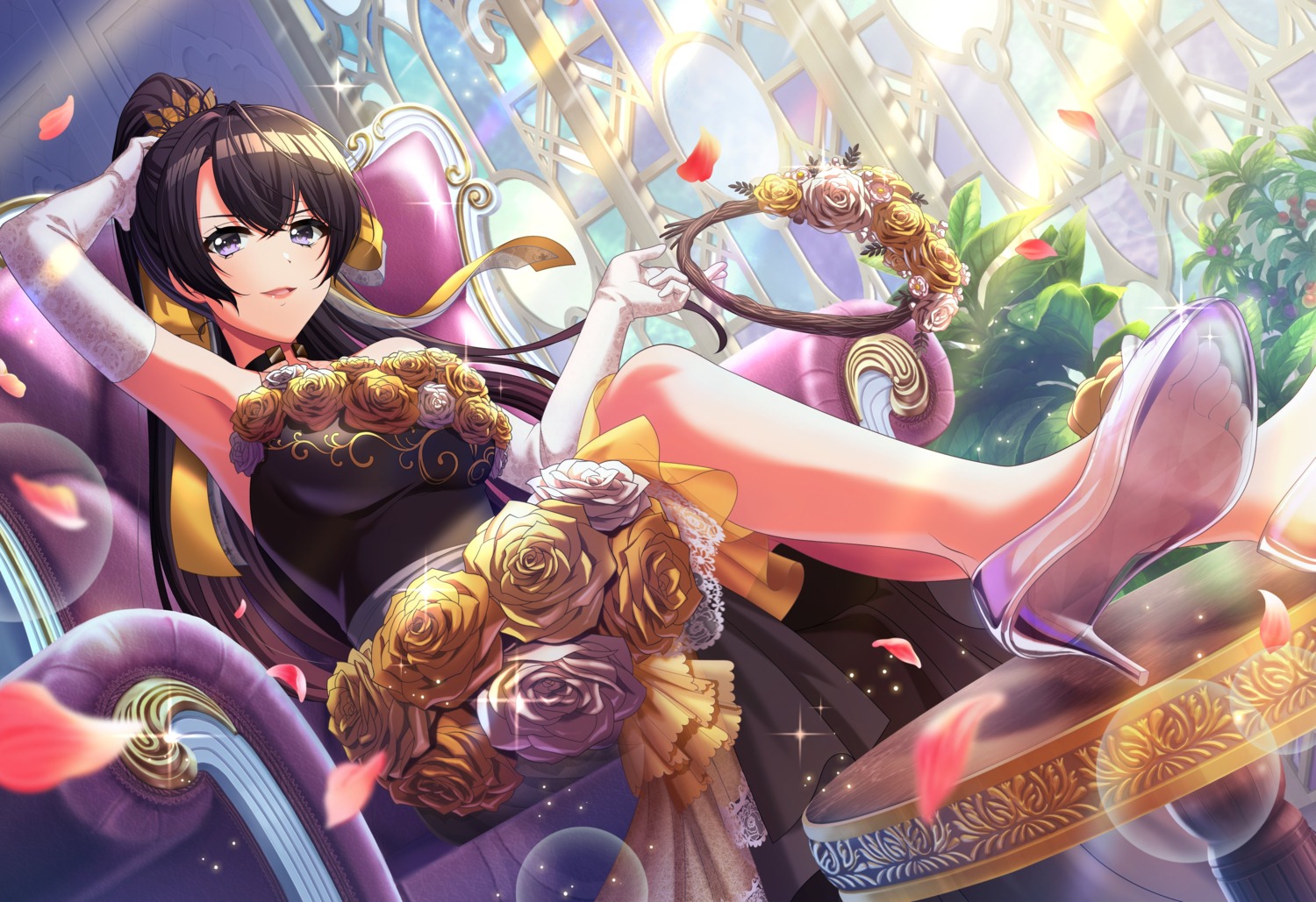 d4dj, dress, heels, himegami_shano, see_through, tagme