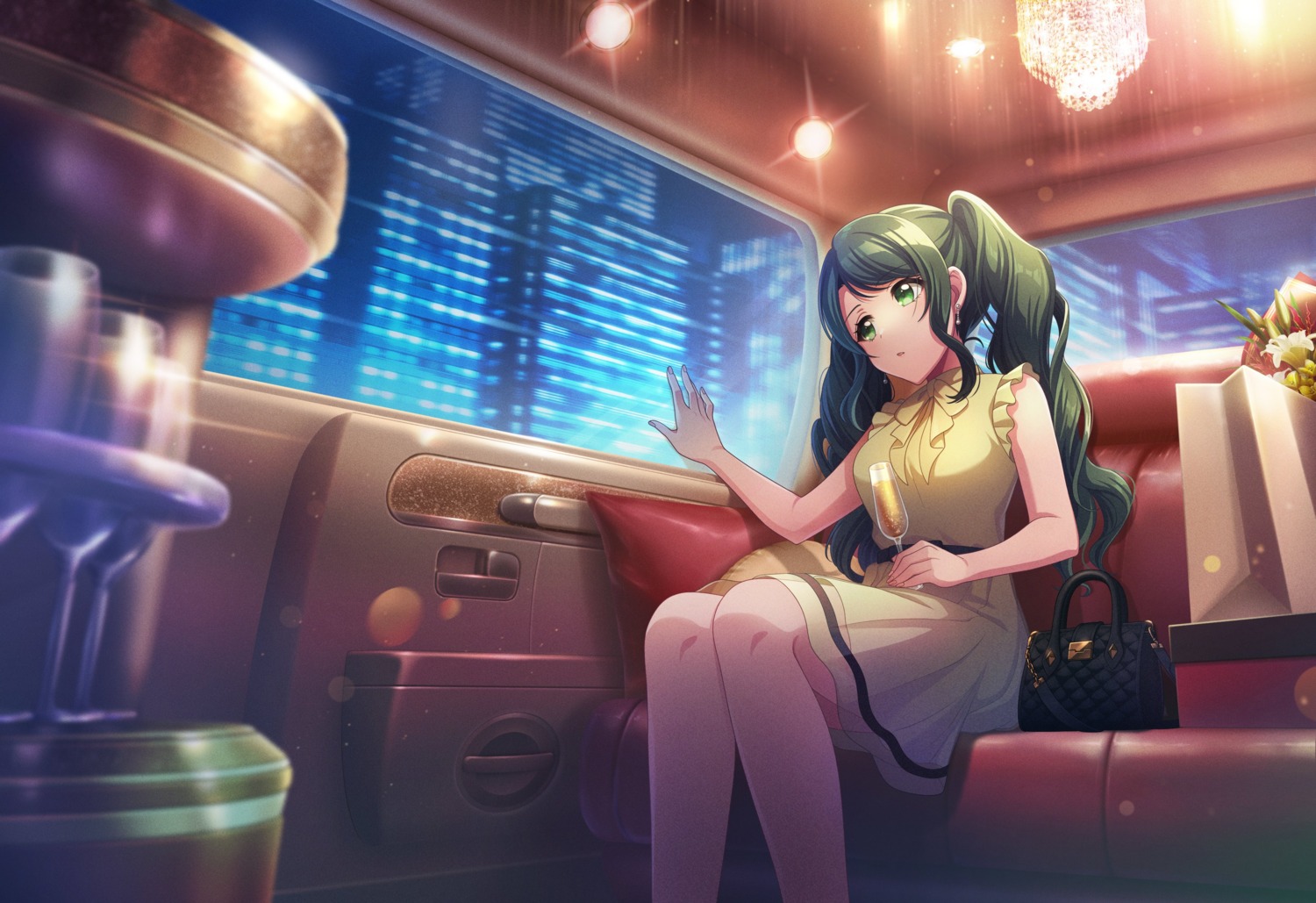 d4dj, dress, see_through, shimizu_esora, skirt_lift, tagme