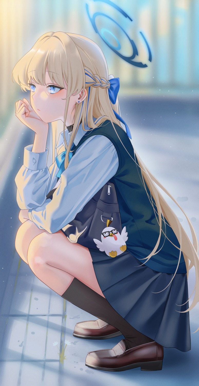 asuma_toki, blue_archive, gfpebs, halo, seifuku, sweater