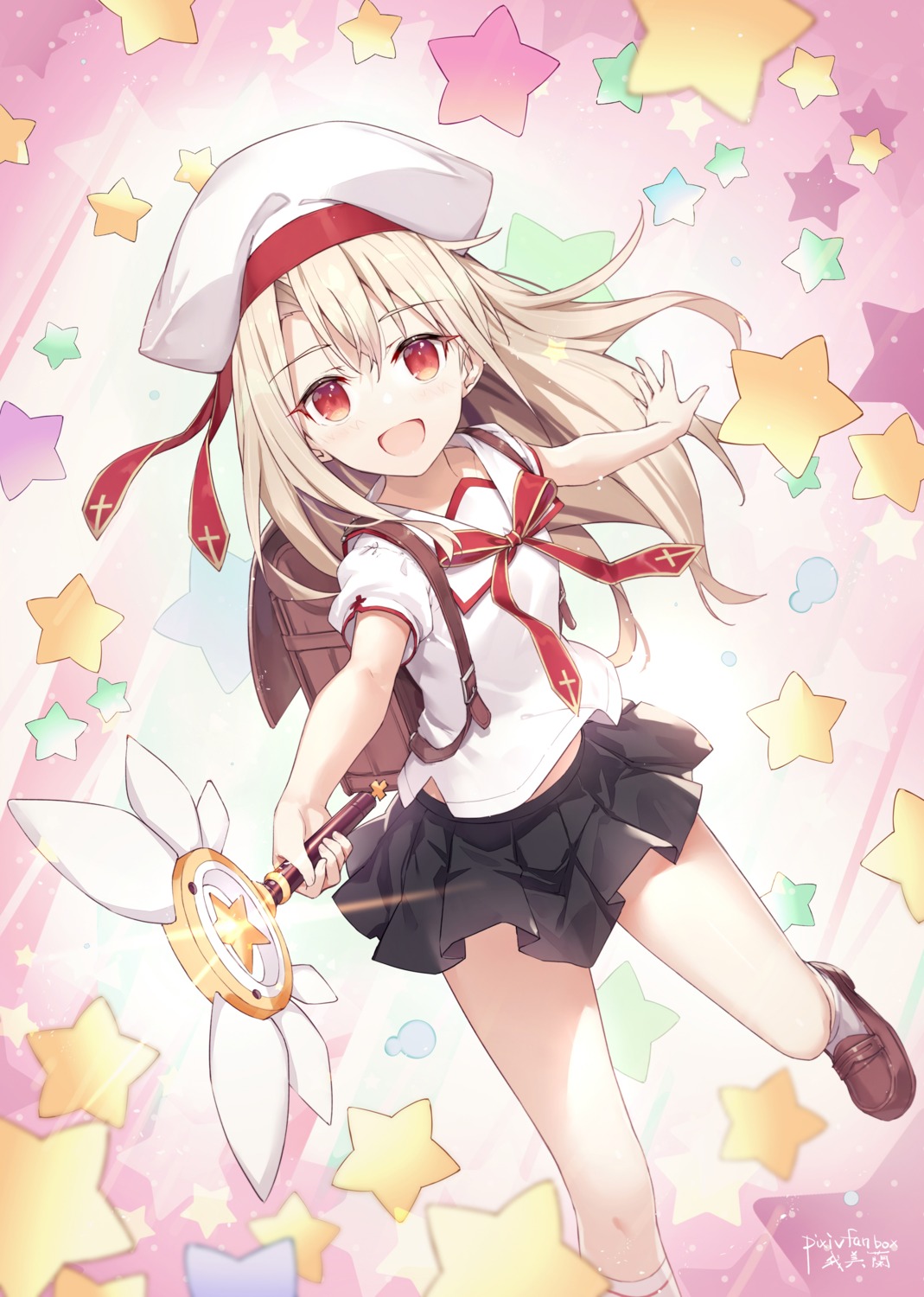fate/grand_order, fate/kaleid_liner_prisma_illya, fate/stay_night, gabiran, illyasviel_von_einzbern, magical_ruby, seifuku, weapon