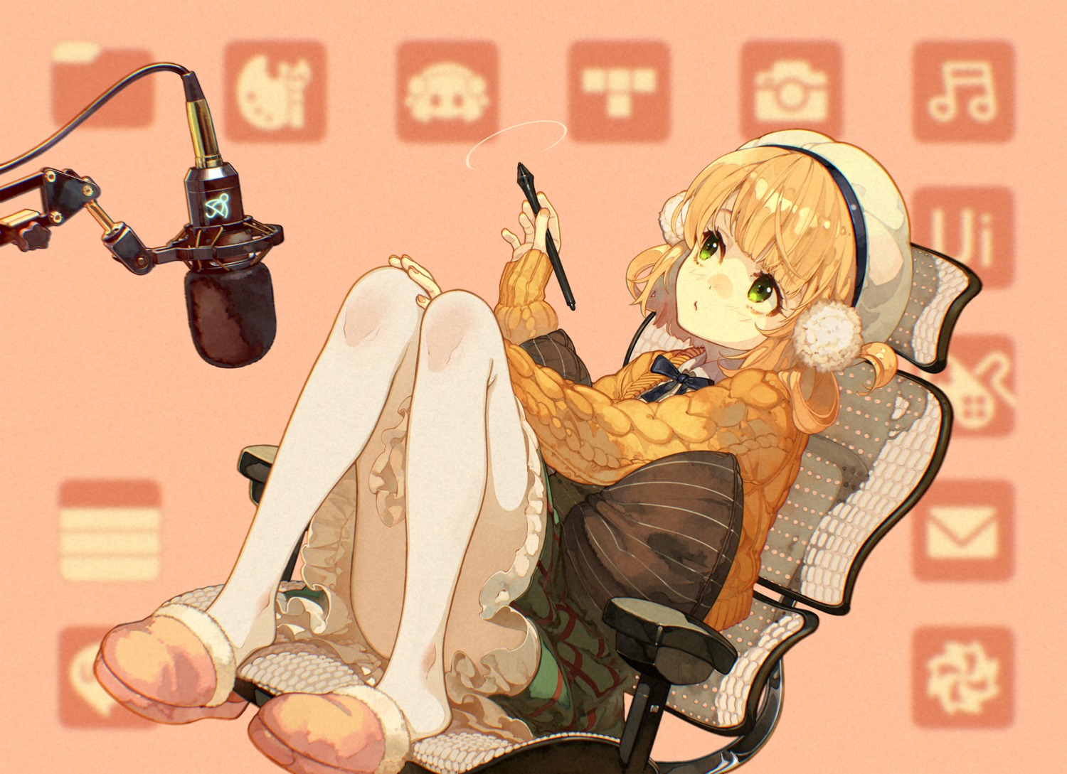 hidari, indie_virtual_youtuber, shigure_ui_(vtuber), skirt_lift, sweater