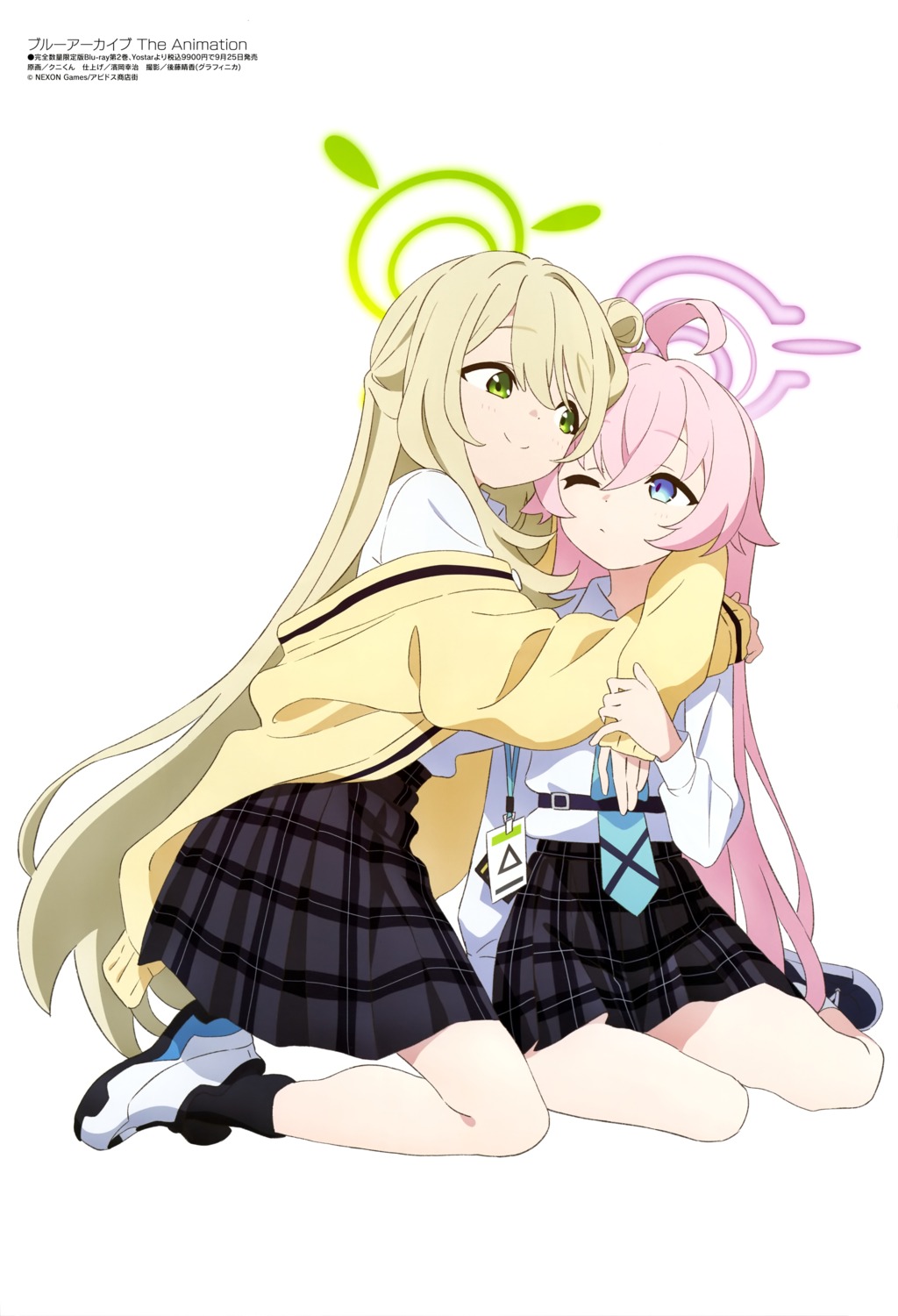 blue_archive, halo, izayoi_nonomi, kunikune, seifuku, sweater, tagme, takanashi_hoshino, yuri