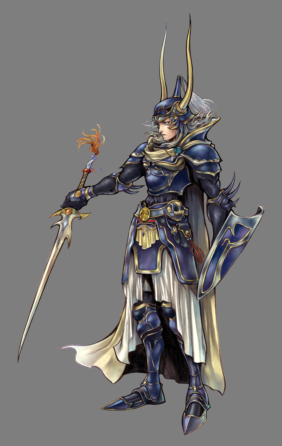 armor, dissidia_final_fantasy, final_fantasy, final_fantasy_i, horns, male, nomura_tetsuya, square_enix