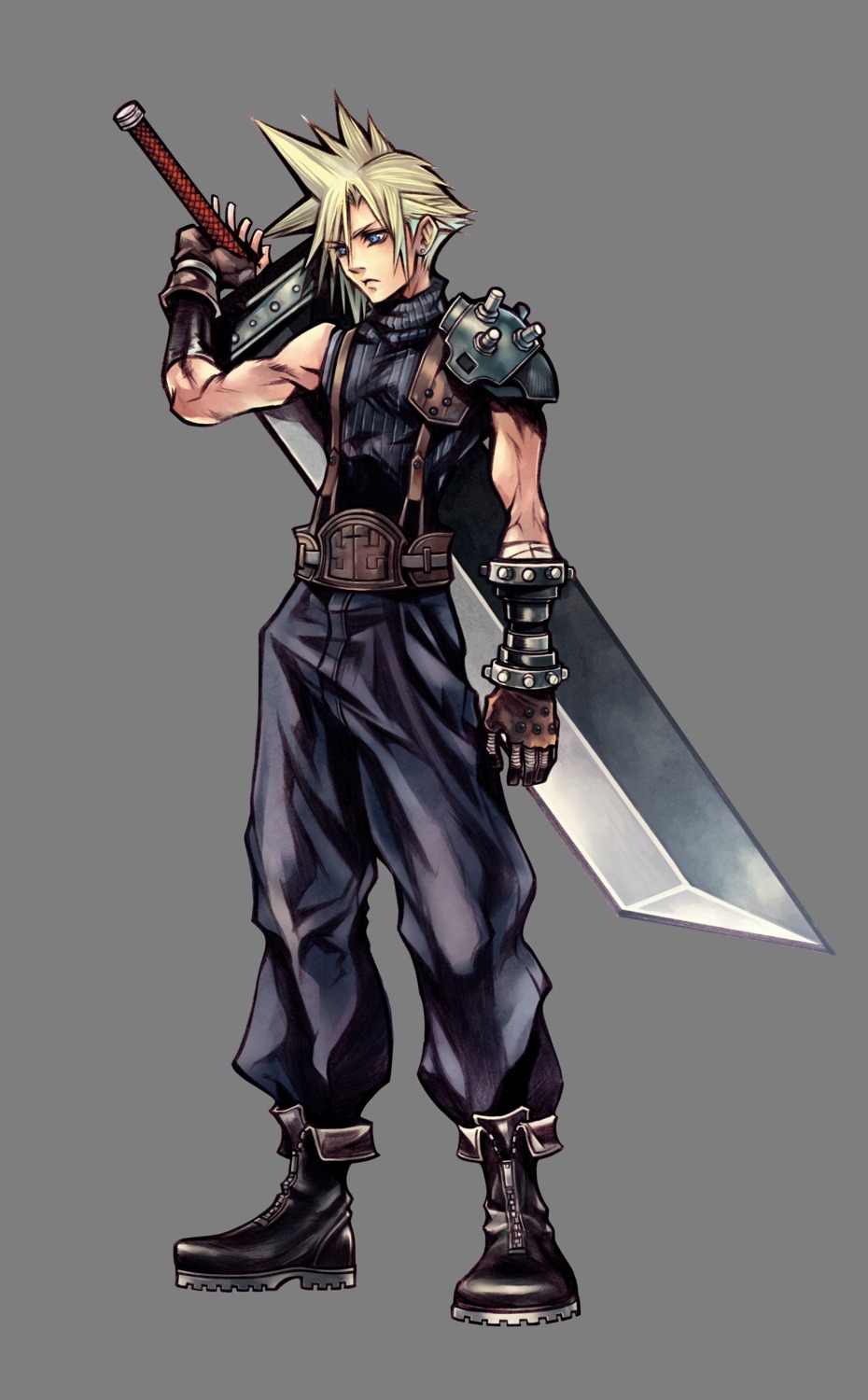 armor, cloud_strife, dissidia_final_fantasy, final_fantasy, final_fantasy_vii, male, nomura_tetsuya, square_enix