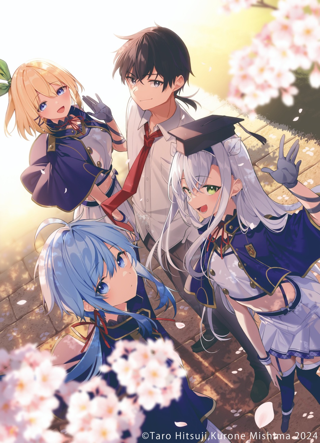 glenn_radars, mishima_kurone, rokudenashi_majutsu_koushi_to_akashic_record, rokudenashi_majutsu_koushi_to_memory_record, rumia_tingel, ryiel_rayford, seifuku, sistina_fibel